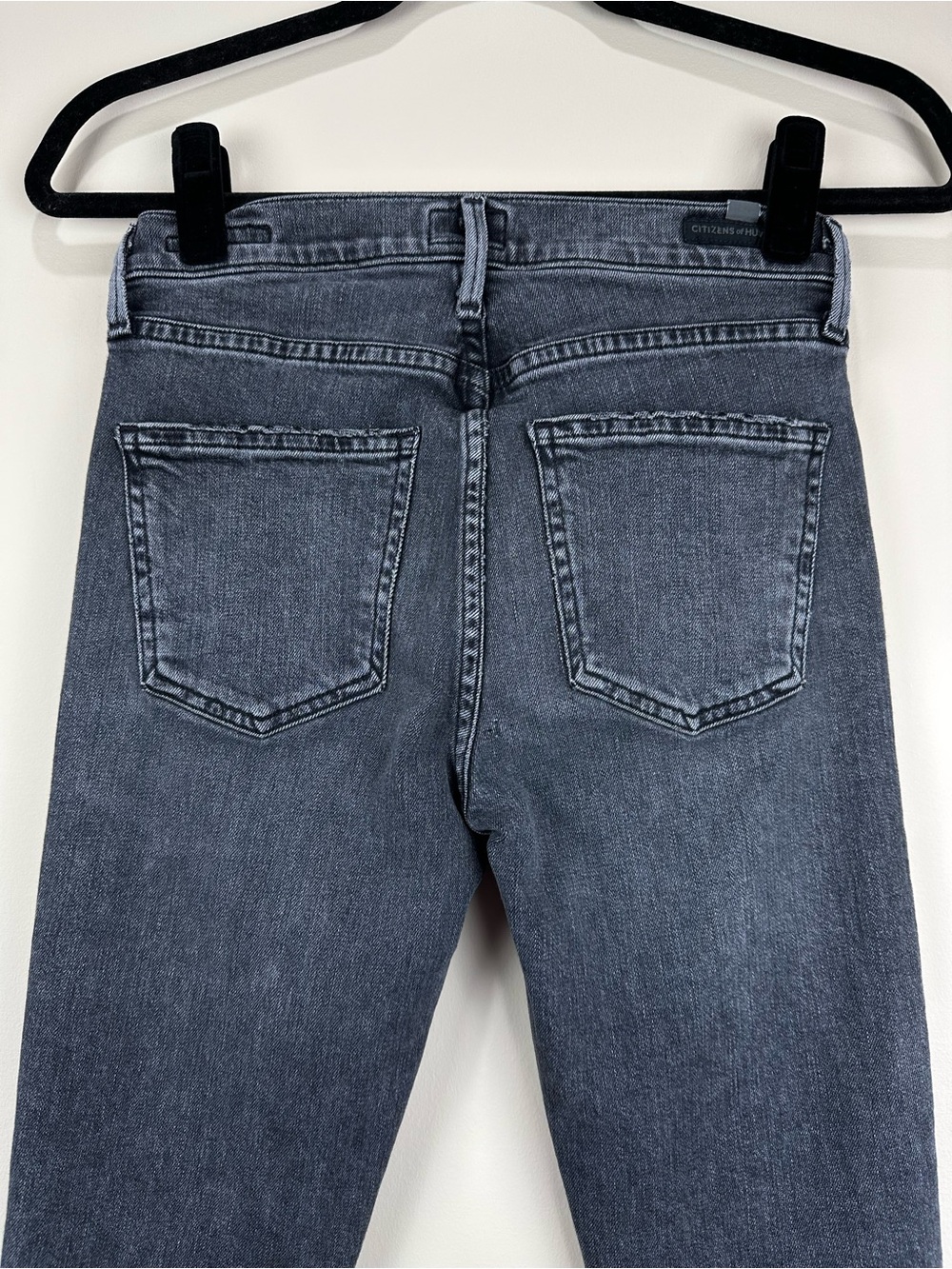 Citizens of Humanity Rocket Mid Rise Skinny Jeans Grey Stretch Denim 25 Aritzia